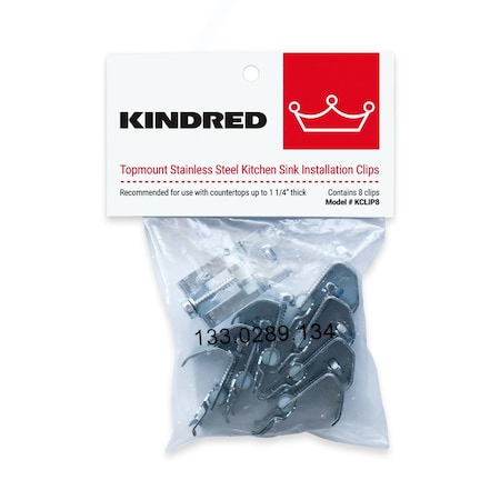 Keeney Mfg Franke Kindred Stainless Steel Sink Clips KCLIP8